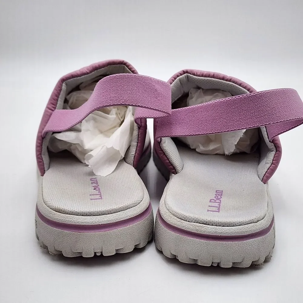 L.L. Bean Kids' Airlight Light Purple Slippers Elastic Strap Sz 5-6 Women's‎ 7-8